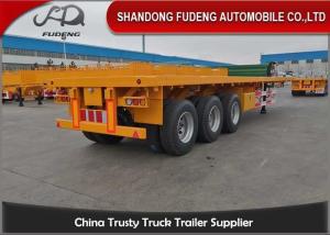Quality 60T Max Payload Steel 3 Axles 40Ft Flatbed Container Trailer wholesale