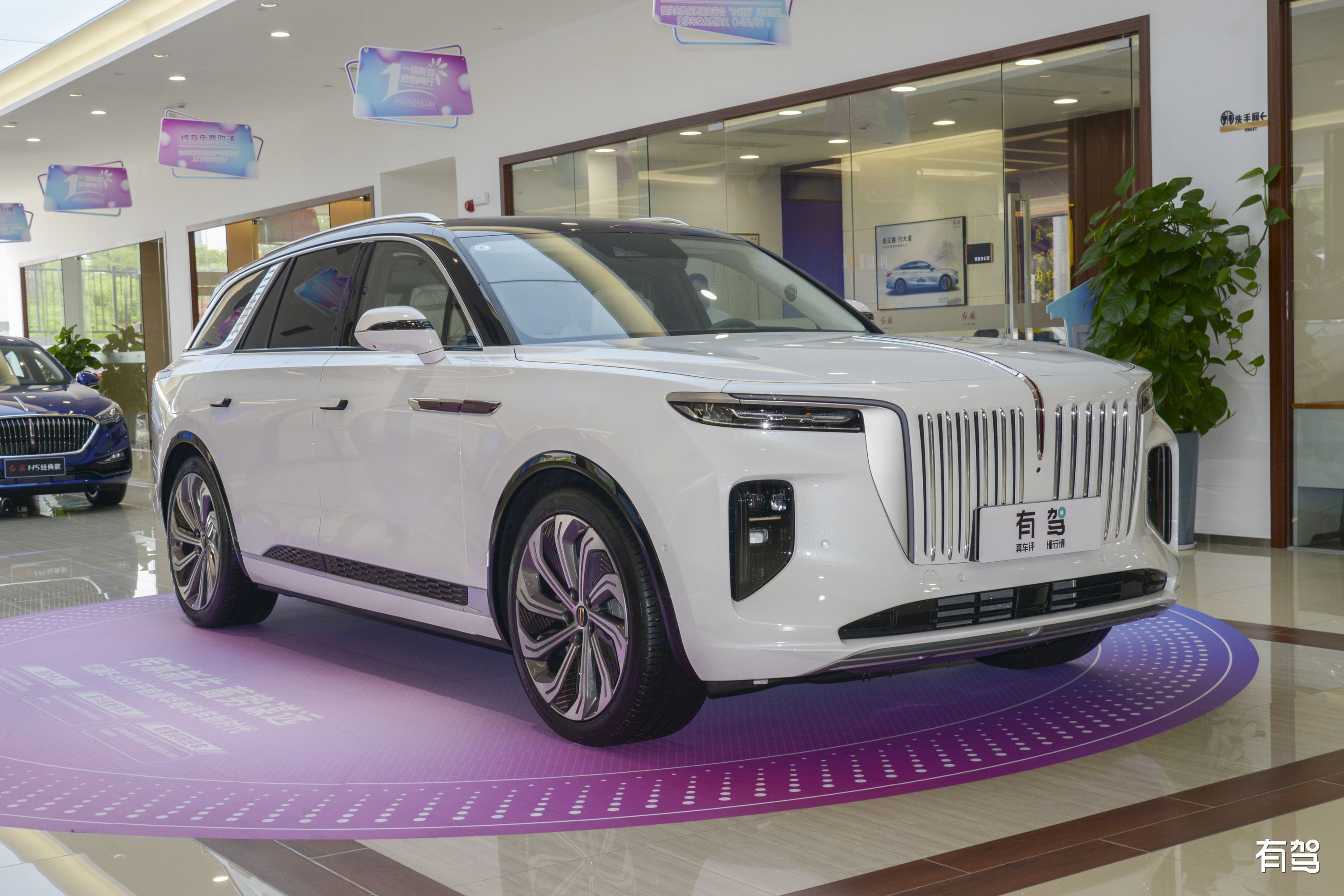 2022 660km Hongqi Ehs9 China's top new energy vehicle electric EHS 9 E-HS9 Qixiang six seat version spot sales new car