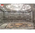 Polished Serbian Grey Marble Wall Panels for High End Interior Decoration