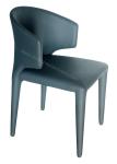 Grey Polyurethane Dining Chairs Plywood Material Water Proof Pu Shell