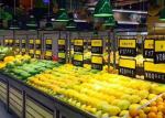 Supermarket Fruit And Vegetable Rack 50-150 Kg Capacity Metallic Material