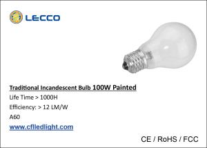 Quality 12 LM / W Old Style Light Bulbs Painted Glass Cover 360 Degree Beam Angle wholesale