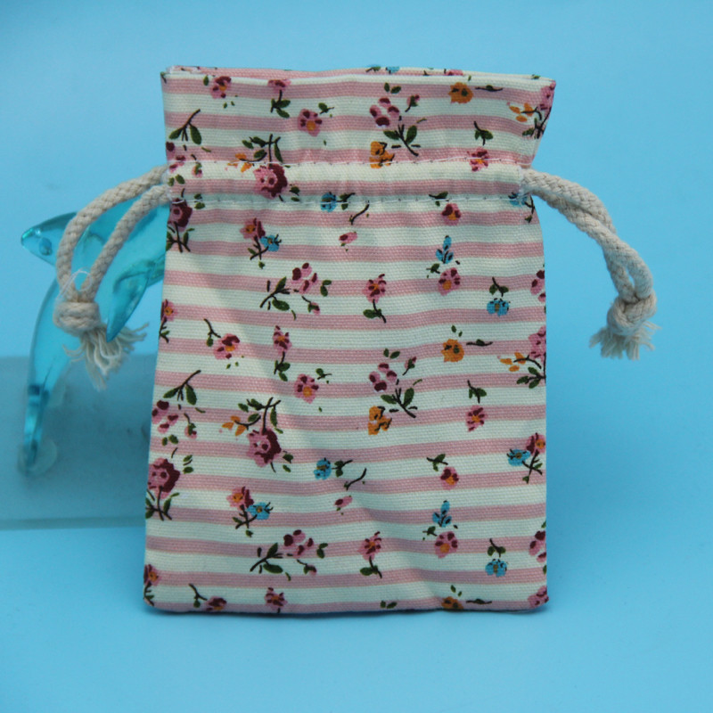 8x12cm Pantone Color Drawstring Cotton Headphone Pouch