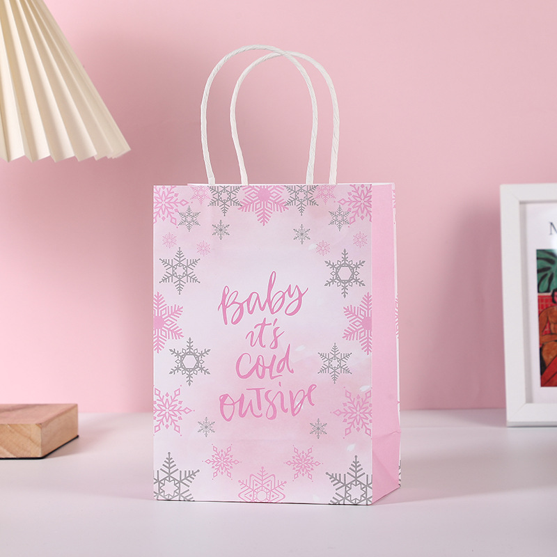 Custom Boutique Pink Kraft Handle Paper Bags With Gravure Printing And Customized Logo