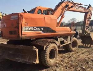 Quality KORES Good condition DH150W-7 wheel excavator/secondhand doosan wheel excavator 130-5 tyre excavator wholesale