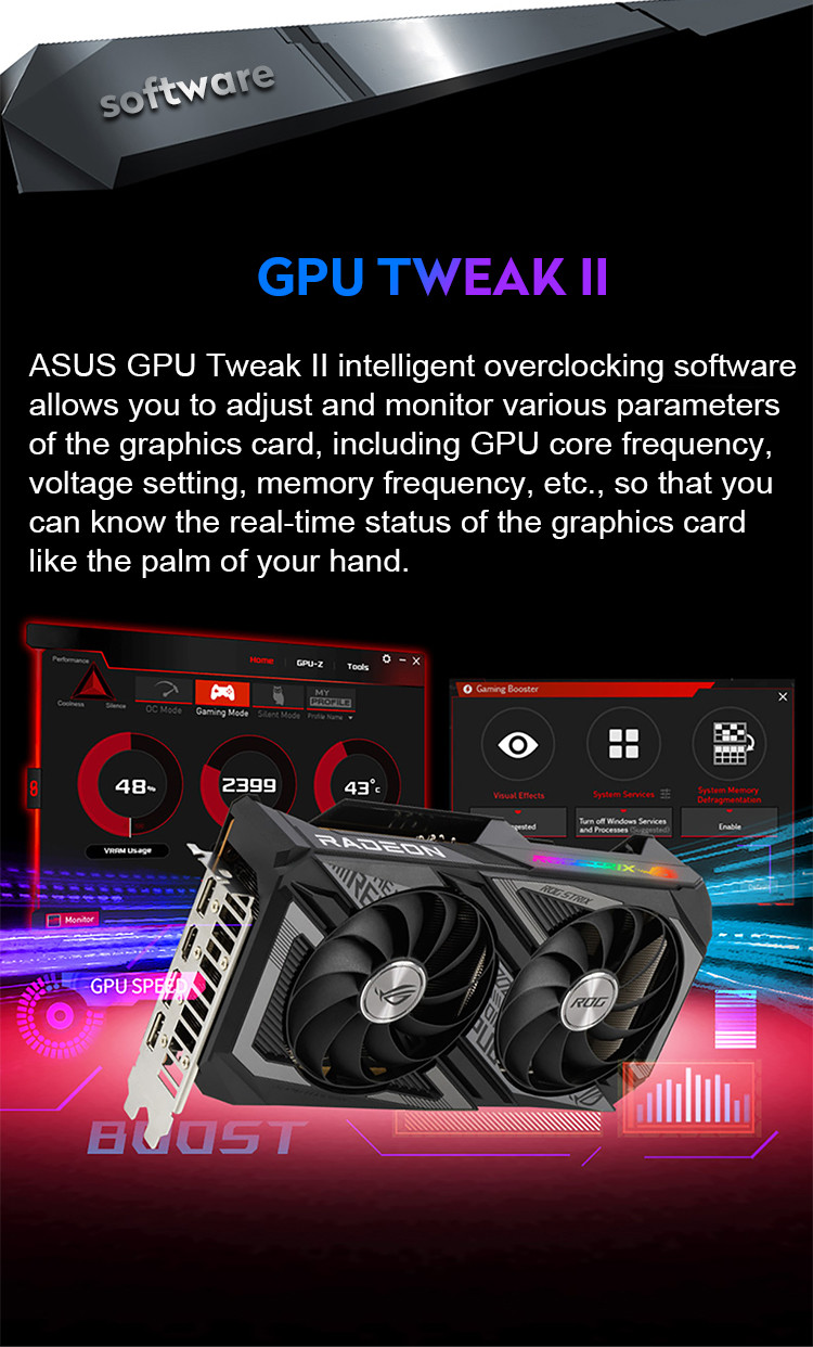 Geforce Rx 6600xt Gaming Graphics Card 8g Gddr6 ROG-STRIX-RX6600XT-O8G-GAMING
