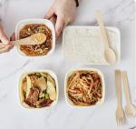 FDA 16cm Salad Disposable Bamboo Compostable Sporks Cutlery For Camping