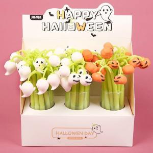 Quality Halloween Gift Silicone Gel Pen Neutral Pen Pumpkin Ghost Kids Swing Gel Pen wholesale