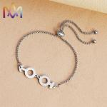 Hypoallergenic Adjustable SS304 Infinity Symbol Bracelet