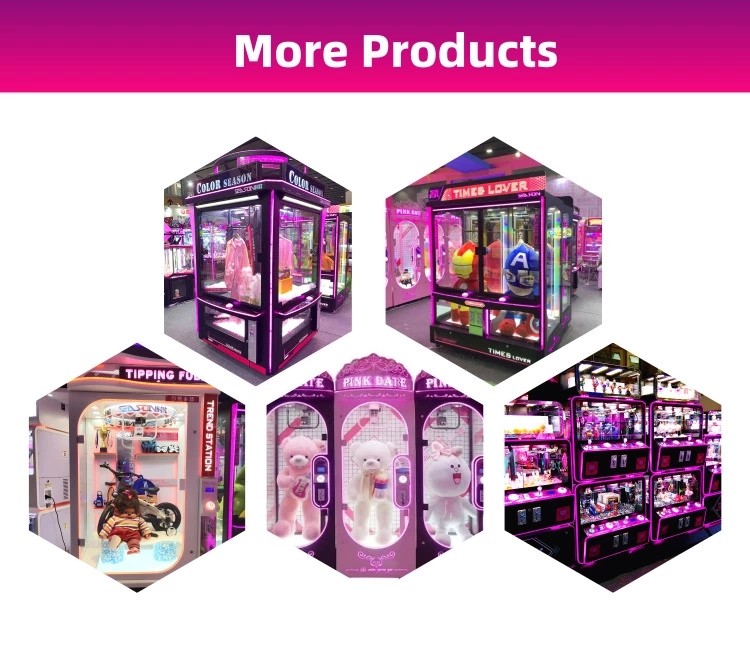 PVC Material Dream Doll Claw Machine With LED Light / Arcade Crane Machine