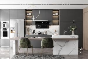 Quality Kitchen Cabinet Modern Modular Built-In Wood Cupboard Complete Sets wholesale