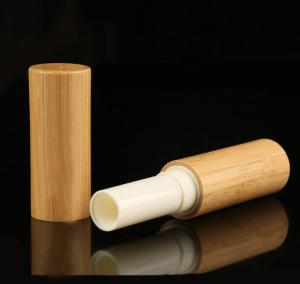 Quality 5ml Petg Bamboo Lip Balm Containers Screen Printing wholesale