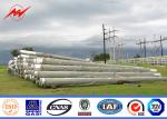 65ft 2 Sections Hot Dip Galvanized Electrical Power Pole With Arms