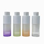 Square Airless Cosmetic Pump Bottles 15ml 30ml 50ml Plastic White Body