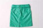 Green PU Leather Mini Women's Skirts Clothing 100% Polyester