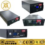 black 48v Rack Mount Battery 100Ah Lifepo4 Battery Pack Embedded