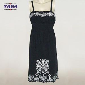 Quality Women black batwing sleeve embroidery elegant dress ladies executive dresses sexy for women wholesale