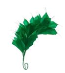Dyed Millinery Supplies Stripped Goose Feather Flower Mount with Wire Accessory