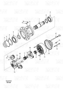 Quality SA8230-27000 EC360 Excavator Swing Drive Catalog Black Color wholesale