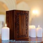 Border Engraved Rosewood Cremation Urns For Human Ashes Adult Male Female -