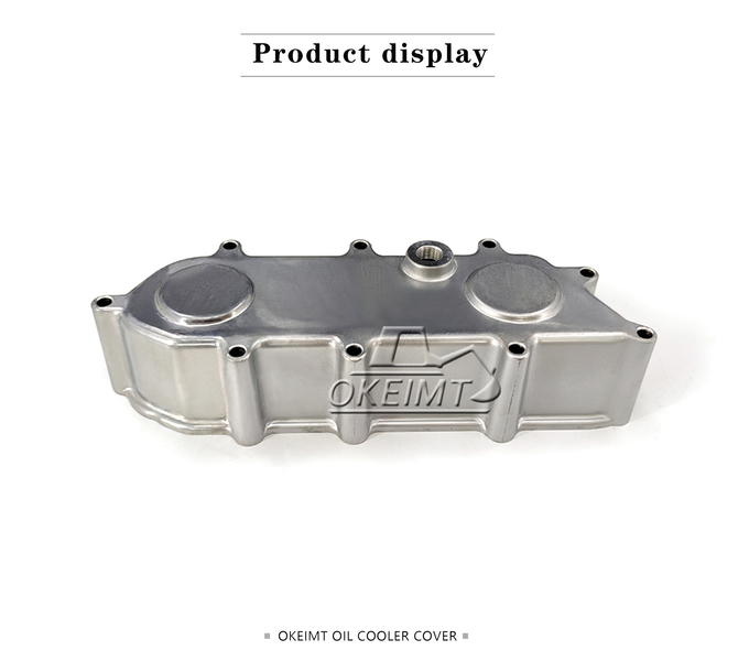 D2366 Engine Oil Cooler Cover Aluminum Die Casting Excavator Spare Parts
