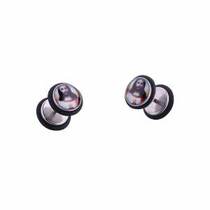 Quality Europe men round cool stud earrings stainless steel stud earrings for sale wholesale