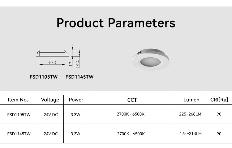 Recessed Led Cabinet Downlight 175lm-213lm Recessed Puck Lights Under Cabinet