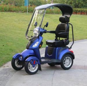 Quality EEC / COC Approved 4 Wheel Electric Mobility Scooter With Roof 60V 500W Motor Power wholesale