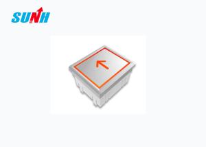 Quality Orange Light Elevator Hall Buttons , Elevator Buttons Up Down Square Shape wholesale
