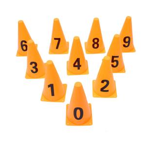Quality 23cm Orange Training Cones , Digital Sign Barrel Small Football Cones wholesale