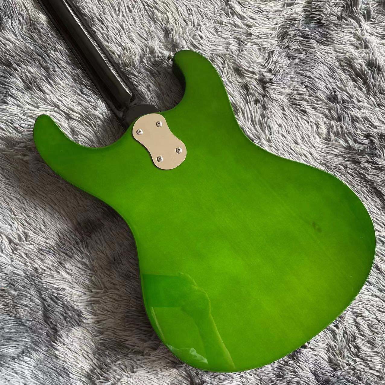 Custom Mosrite Electric guitar JRM Johnny Ramone Guitar with Water Ripple in Green Color