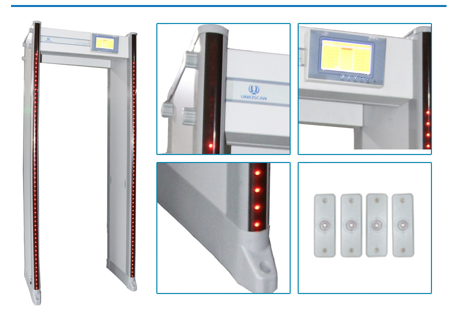 UZ800 33 Zones Security Walk Through Archway Metal Detector Door OEM Support Both Side LED Indicator