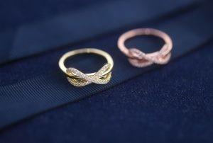 Quality 18K Gold Plated 925 Sterling Silver Rings Cubic Zirconia Paved Diamond OEM wholesale