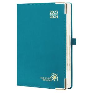 Quality Custom Academic Planner 80gsm Ivory Paper PU Hardcover Students Daily Planner wholesale