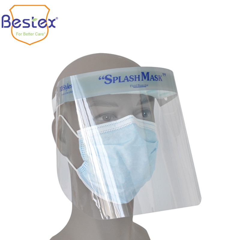Disposable Transparent 41g PU foam Antiviral Face Shield