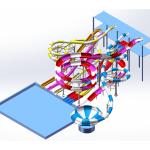 10m Height Big Water Slide Fiberglass Waterslide For Amusement Park