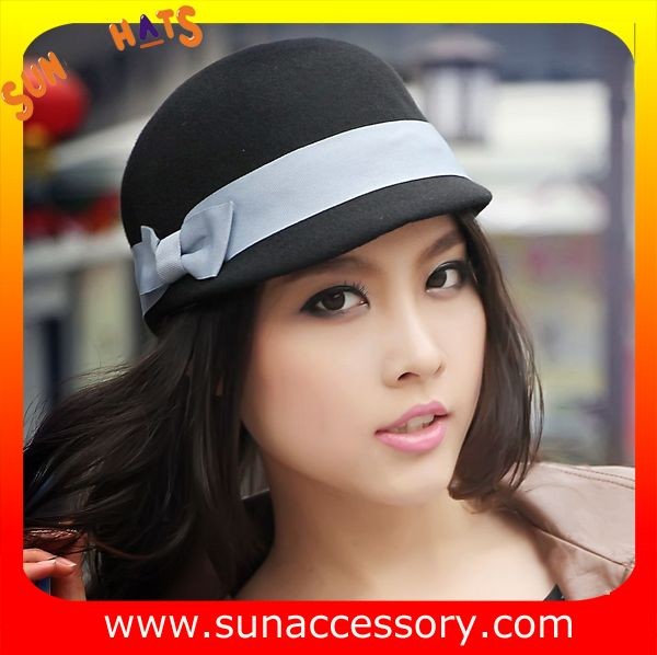 Fashion 100% Australia wool felt ladies jockey cap ,Womens jockey cap