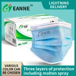Adult Medical Antibacterial CE Earloop 3 Ply Face Mask
