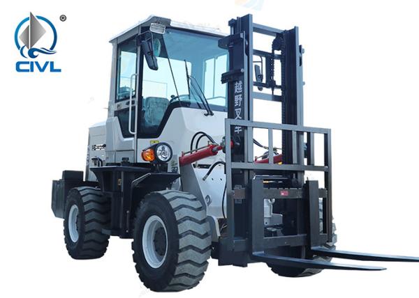3 Ton Off Road Internal Combustion Forklift / Field Forklifts Rugged Mountain