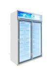 1500L Inverter Type Commercial Display Freezer For Meat Refrigerated Showcase