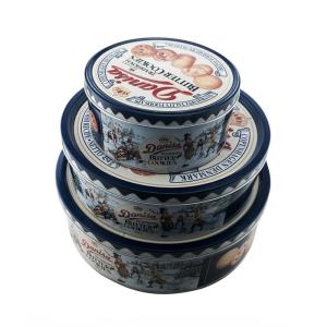 Quality Factory Price Custom Tinplate Packing Round Metal Box Container Cake/Cookie/Tea/Candies Gift Tin Packaging Box wholesale
