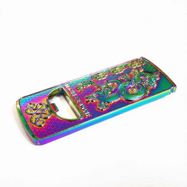 Diecast Zinc Alloy Military Metal Bottle Openers With 3D Design And Rainbow