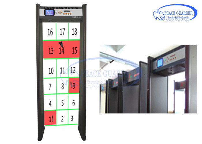 Hospital Economical Security Metal Detector Gate 6 Zones With LED Alarm System