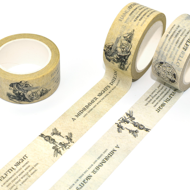 Colorful DIY Washi Paper Tape Custom Printed Writable Masking Washi Tape