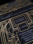 Black And Gold Custom Wedding Invitations , Beautiful Birthday Invitation Card