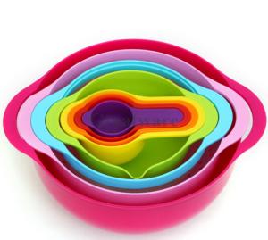 Quality 8 Piece Food Preparation Nesting Set Multi-color Mixing Bowl wholesale