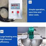 Electric/Gas/Steam Heating Cooking Mixer Pot Jacket Kettle 100-600L Volume