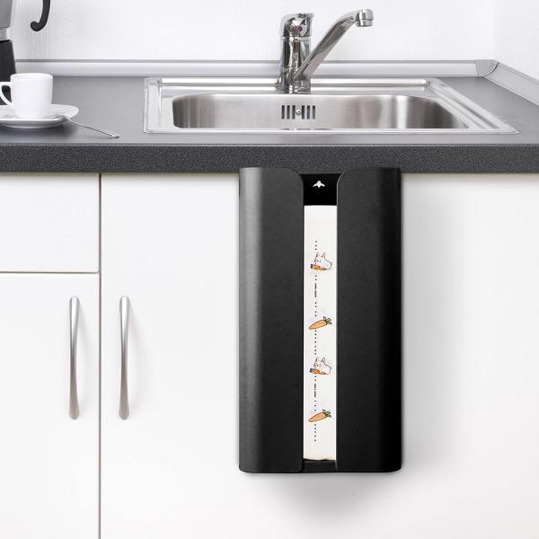 Hanging Tissue Case Black Under Cabinet Paper Box Holder Kitchen Door Storage