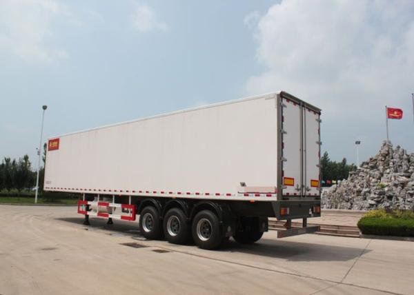 Semi Flatbed Trailers Refrigerated Transport Vehicle Carbon Steel / Mn Steel