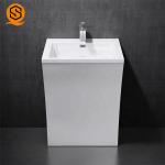 Fireproof Solid Surface Wash Basin Lavabo White Pedestal Wash Basin